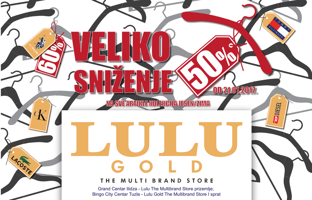 Lulu Gold: Ne propustite!!! Svjetski poznati brendovi na sniženju!